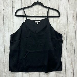 Prologue Target Satin Tank Top Black Size XL Adjustable Straps Flawed